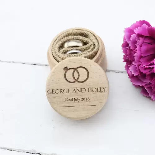 Two Rings Wedding Ring Box